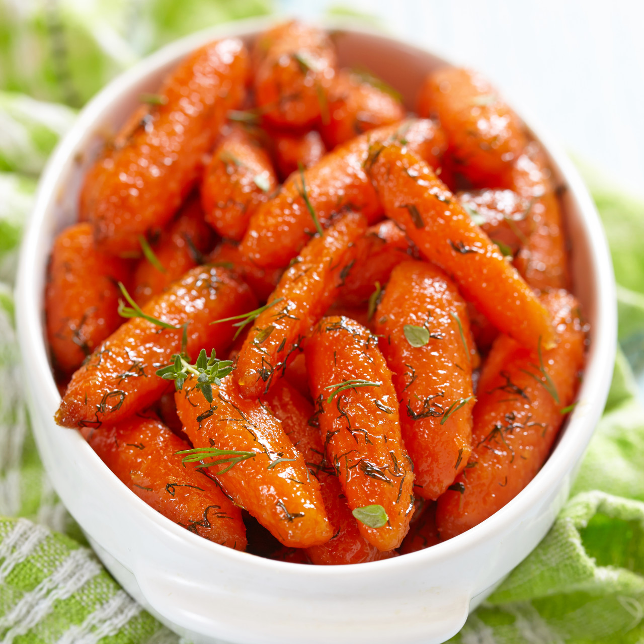 Cooked Carrots Glazed With Honey