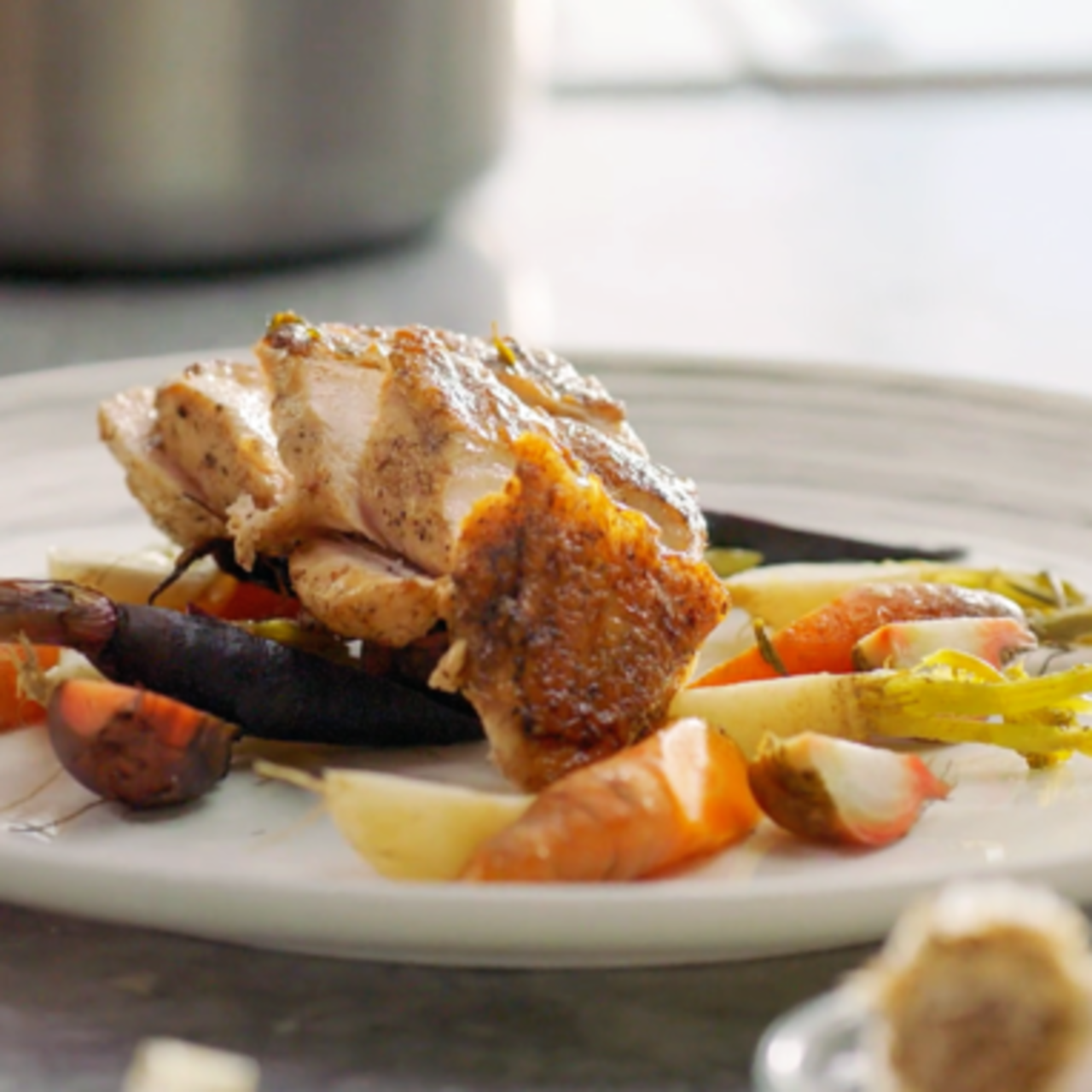 Gordon Ramsey Masterclass CHICKEN SUPREEME WITH ROOT VEGETABLES