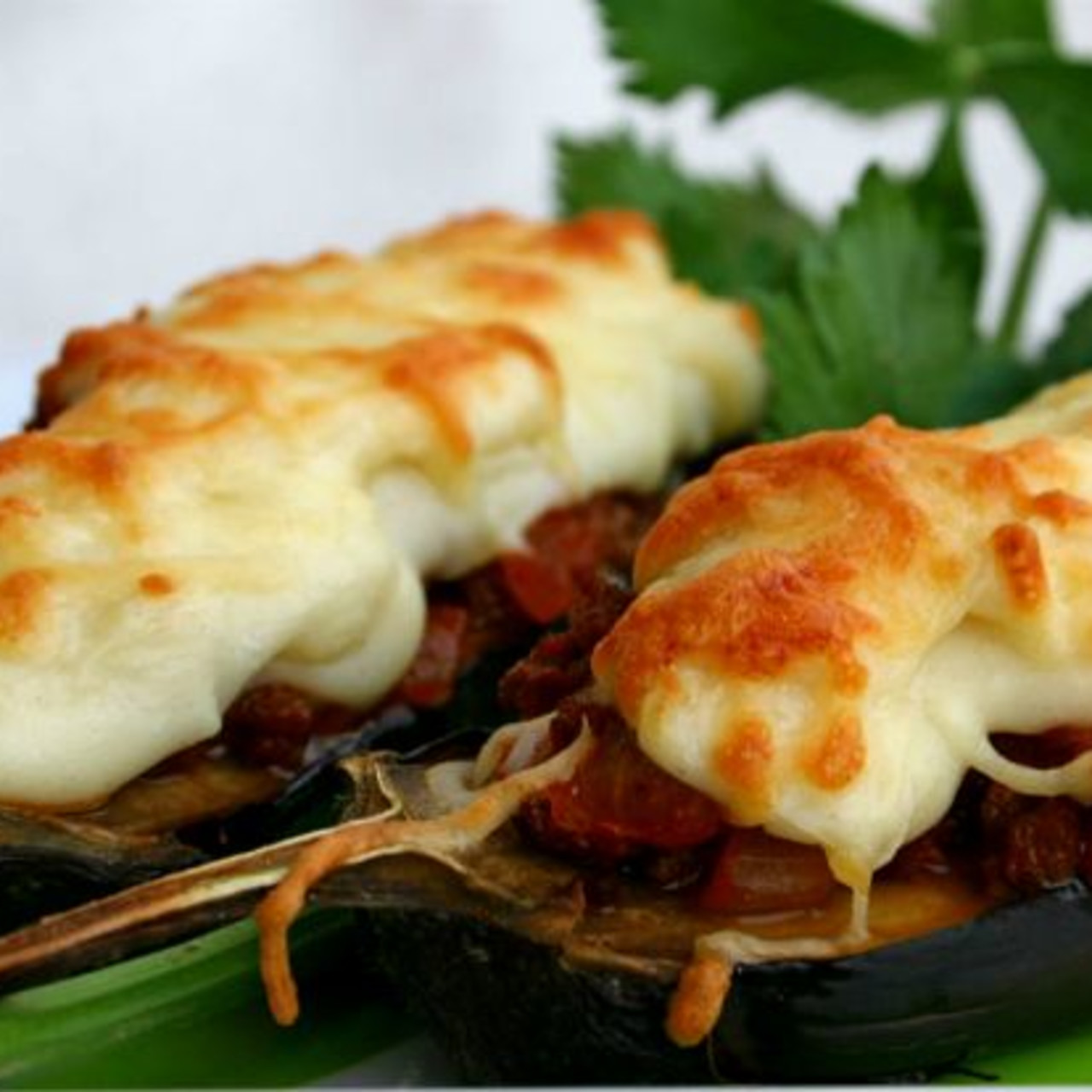 PAPOUTSAKIA Ground Meat Stuffed Eggplants "Greek Tradition"