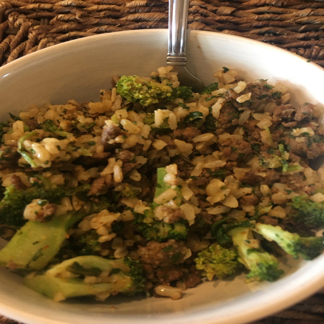 Ground Beef & Broccoli