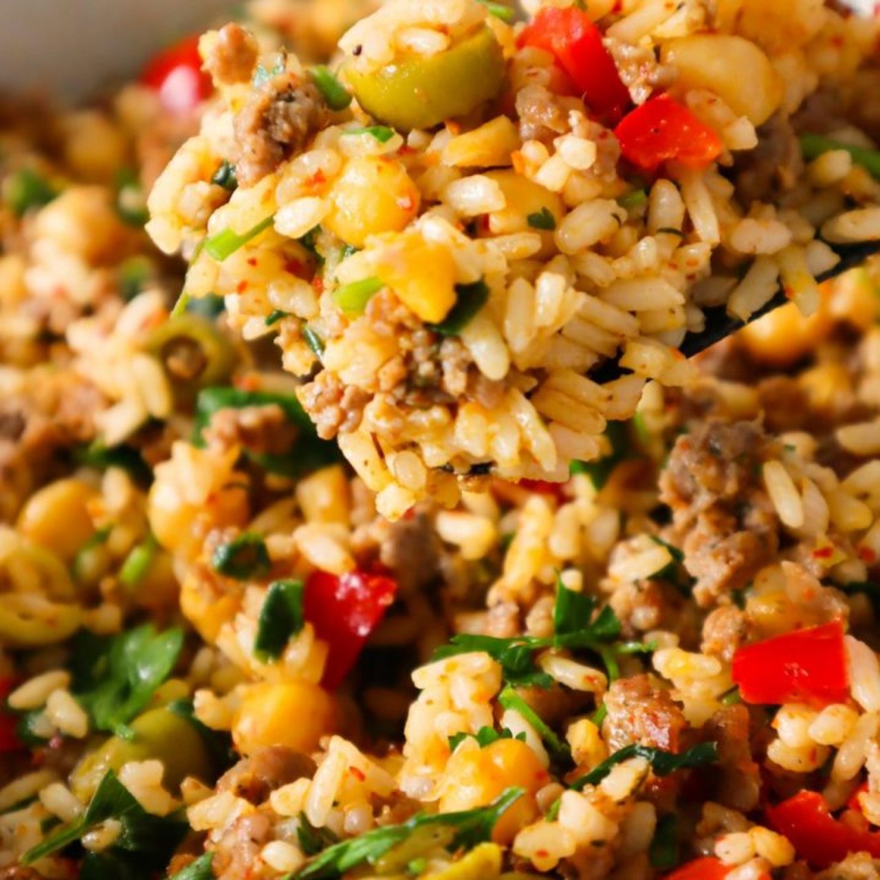 Ground Turkey And Rice Skillet 