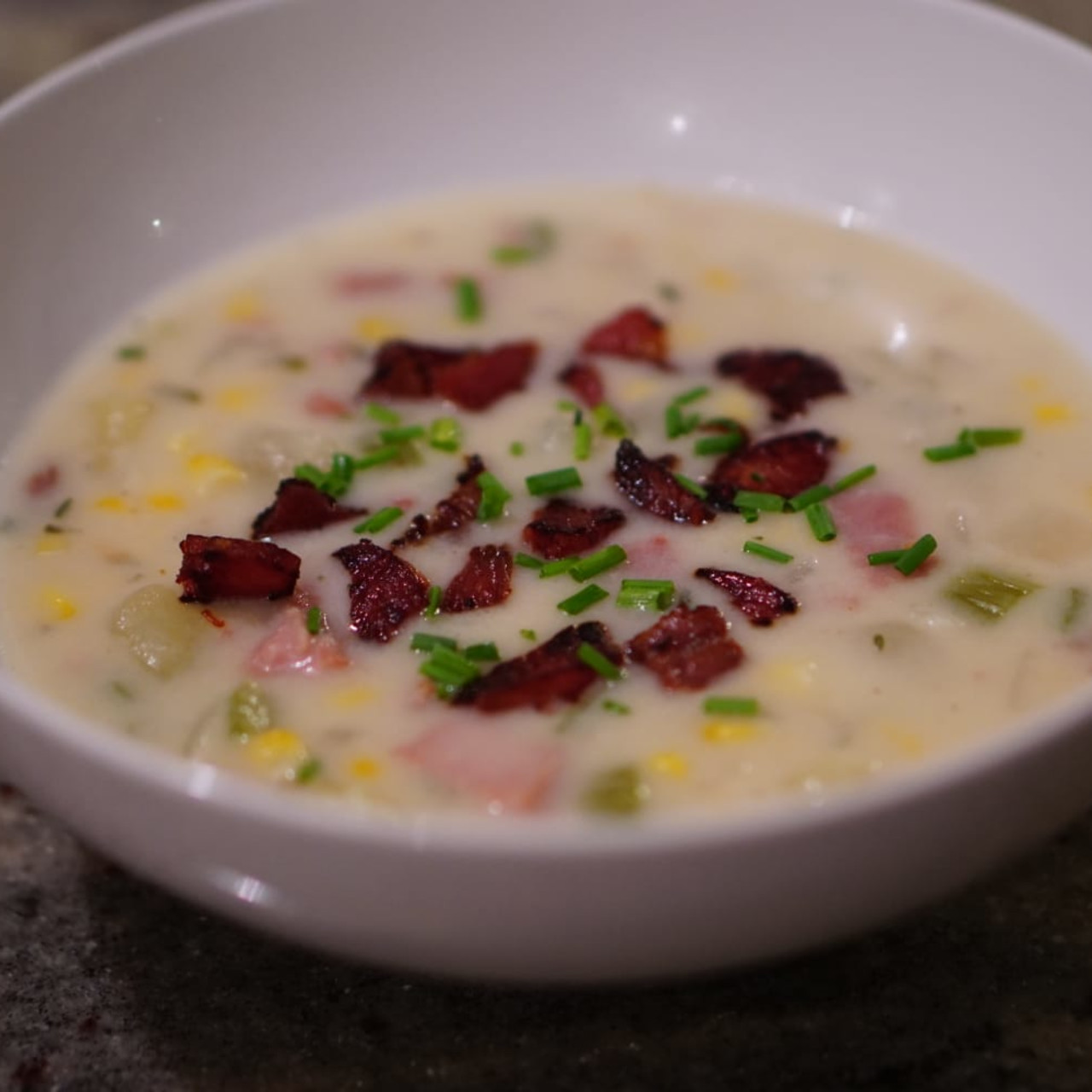 Ham Potato and Corn Chowder