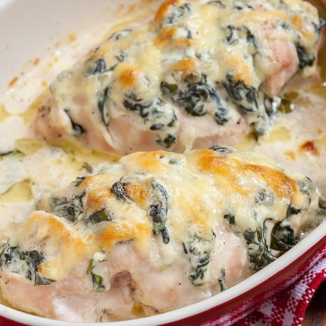 Hasselback Chicken With Spinach & Ricotta