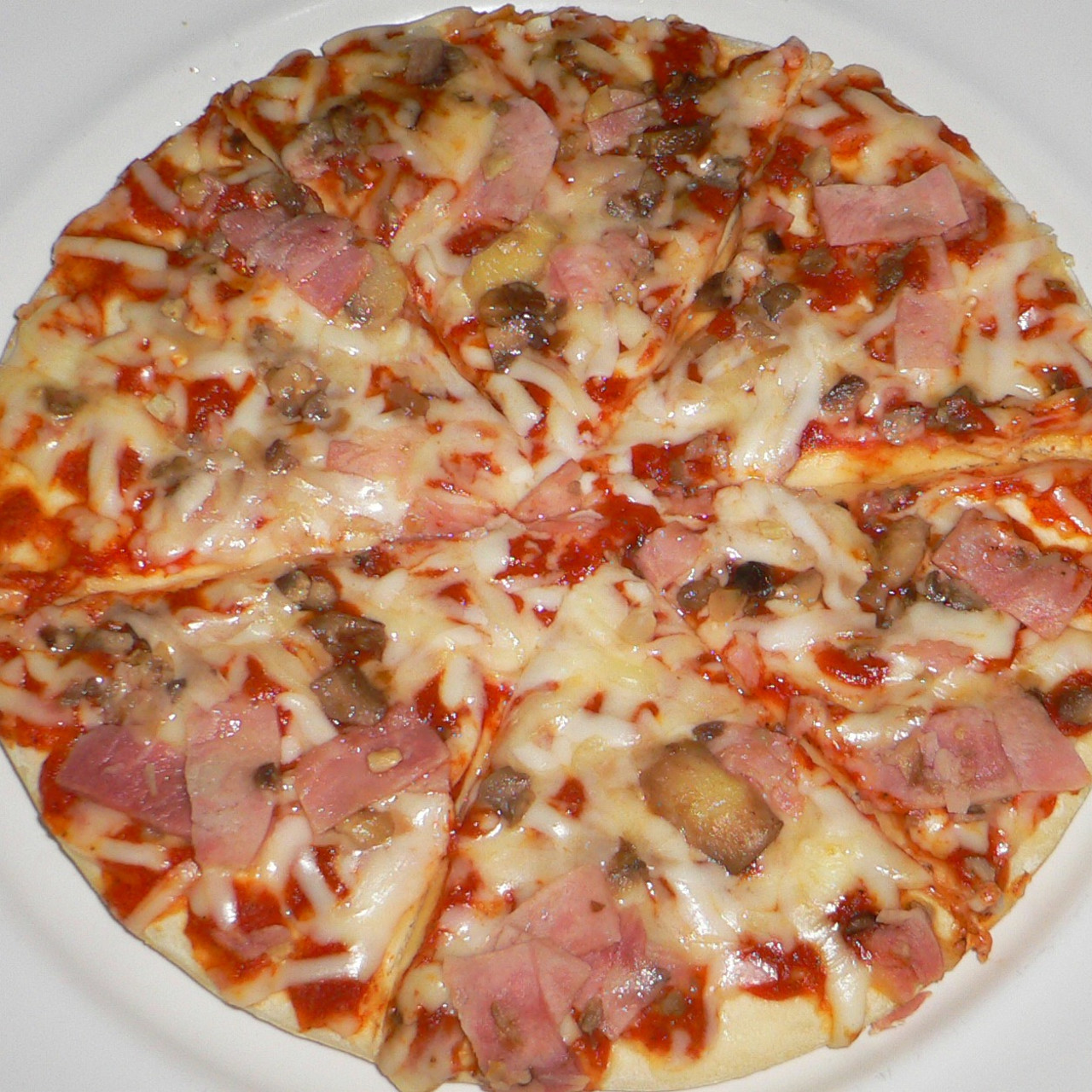 Homemade frozen pizza