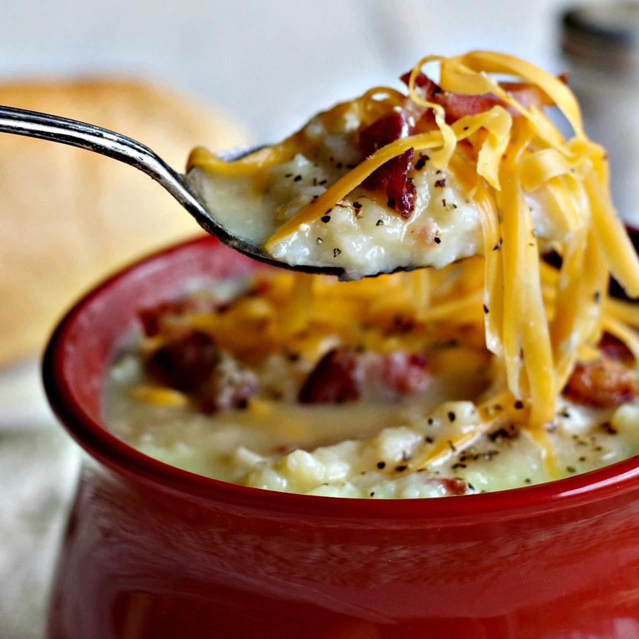 Instant Pot Cheesy Cauliflower Potato Soup-image