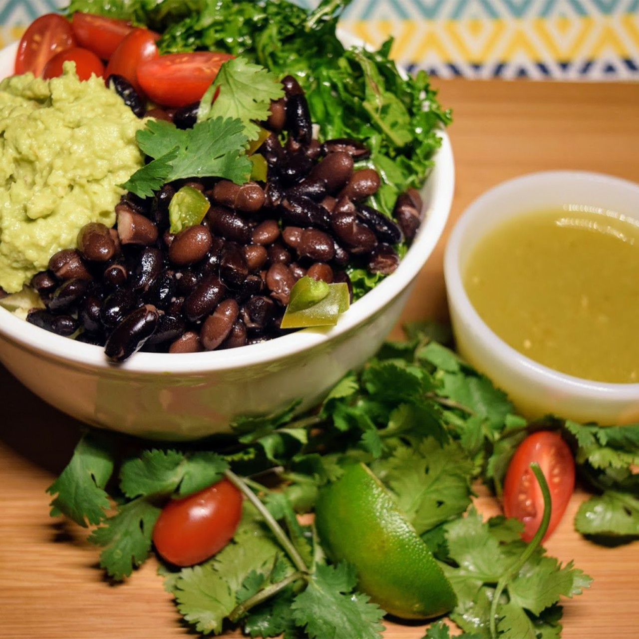 Kale, Black Bean and Avocado Burrito Bowl