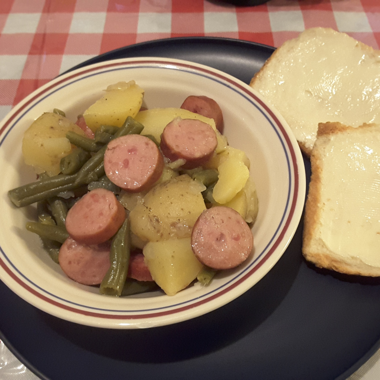 Kielbasa with Potatoes and Green Beans (Pressure Cooker)