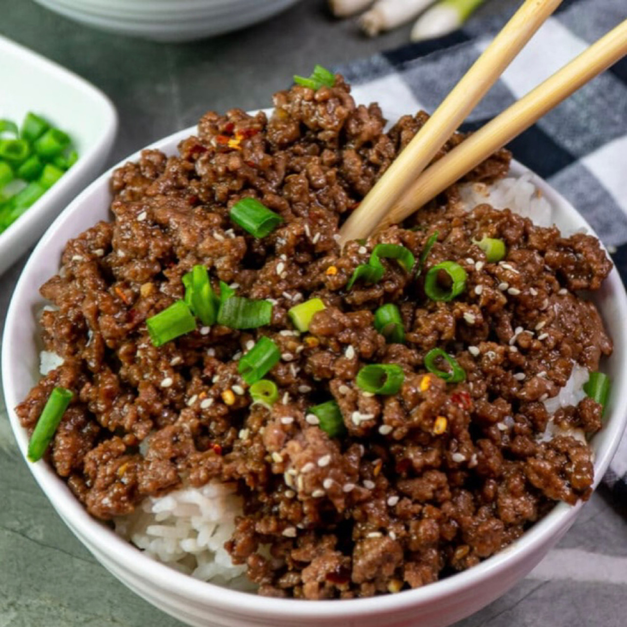 Korean beef and rice bowl