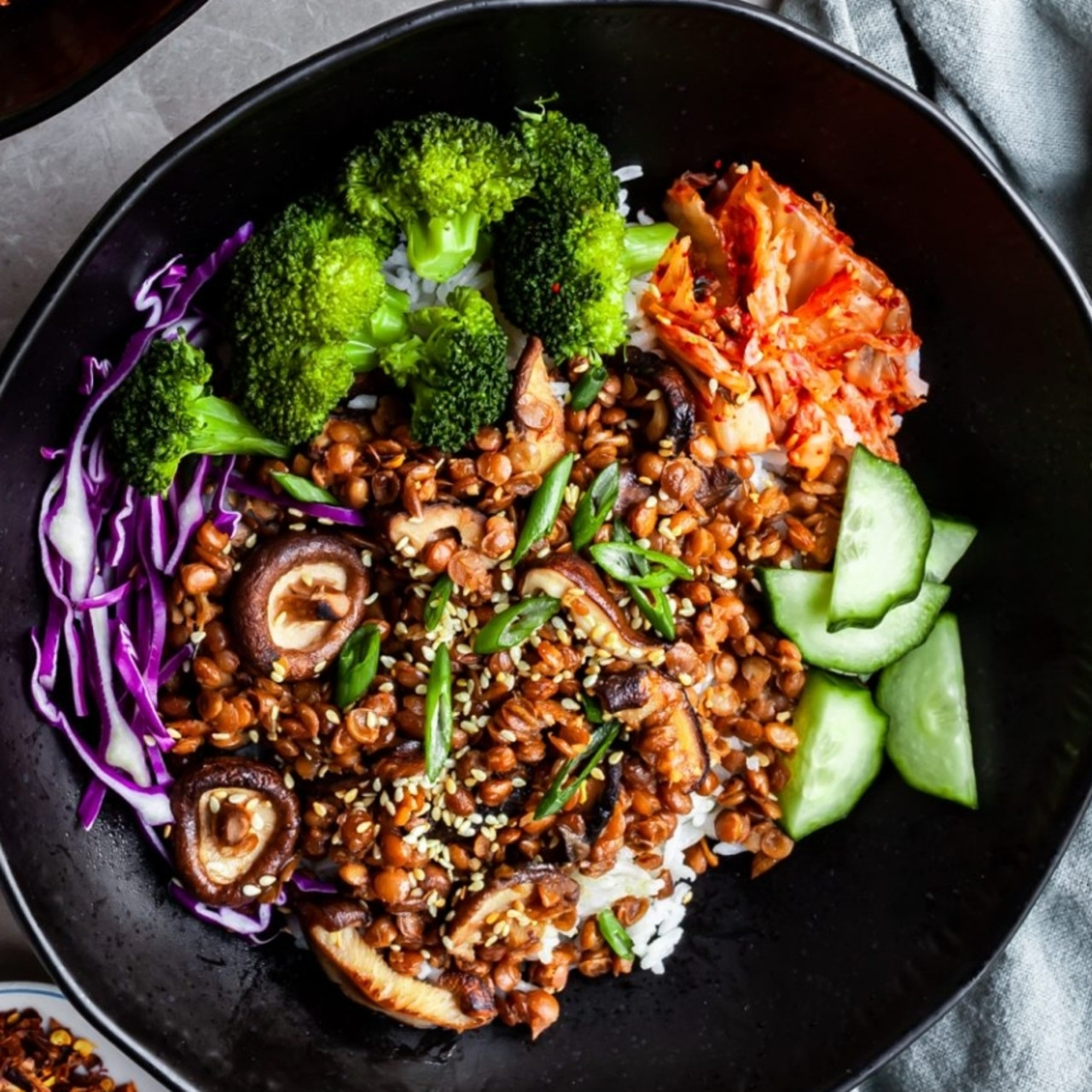 Korean Lentils Vegan Bulgogi