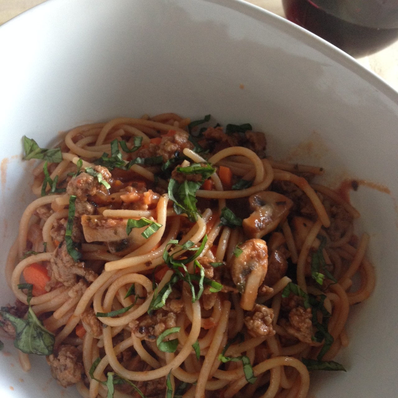 Lamb & Mushroom Spaghetti