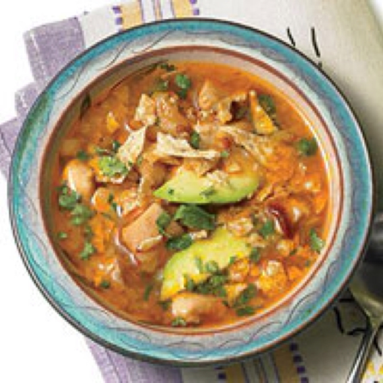 Lime chicken chipotle soup