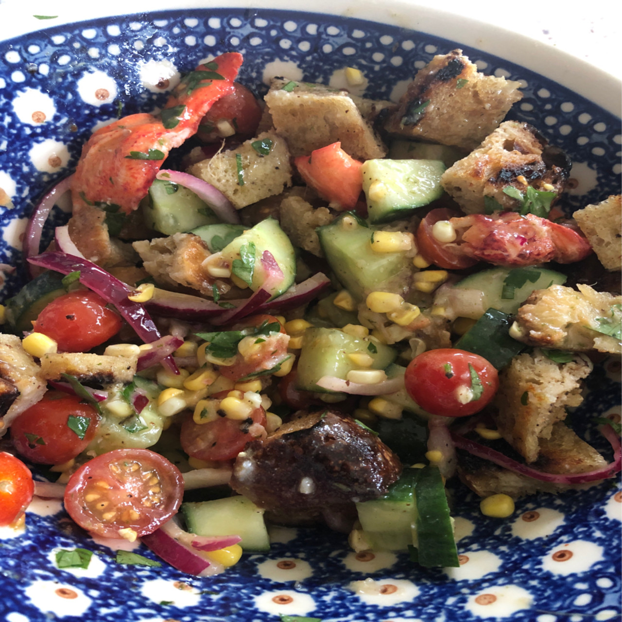 Lobster and Grilled Corn Panzanella