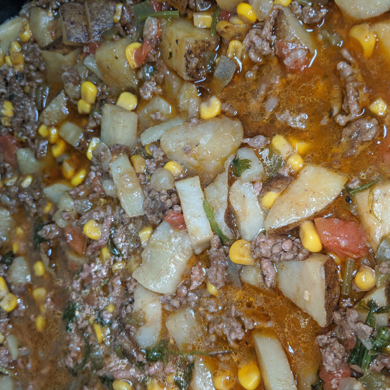 Mexican ground beef and potatoes