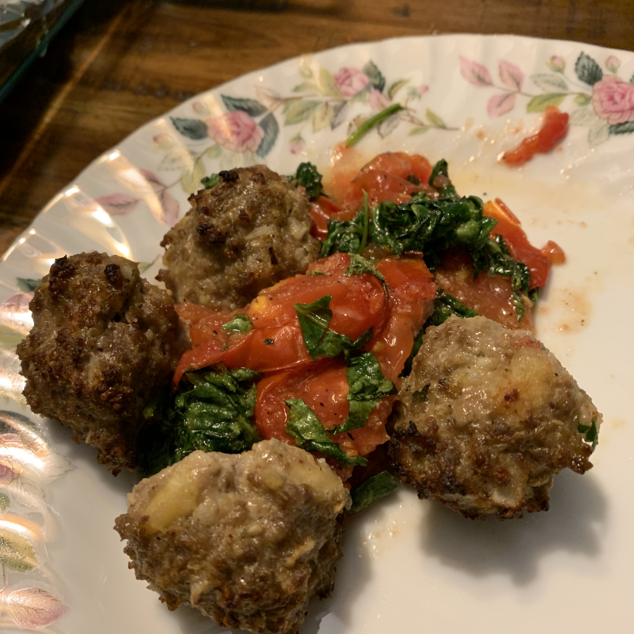 Mini Meatballs with Garlicky Tomatoes