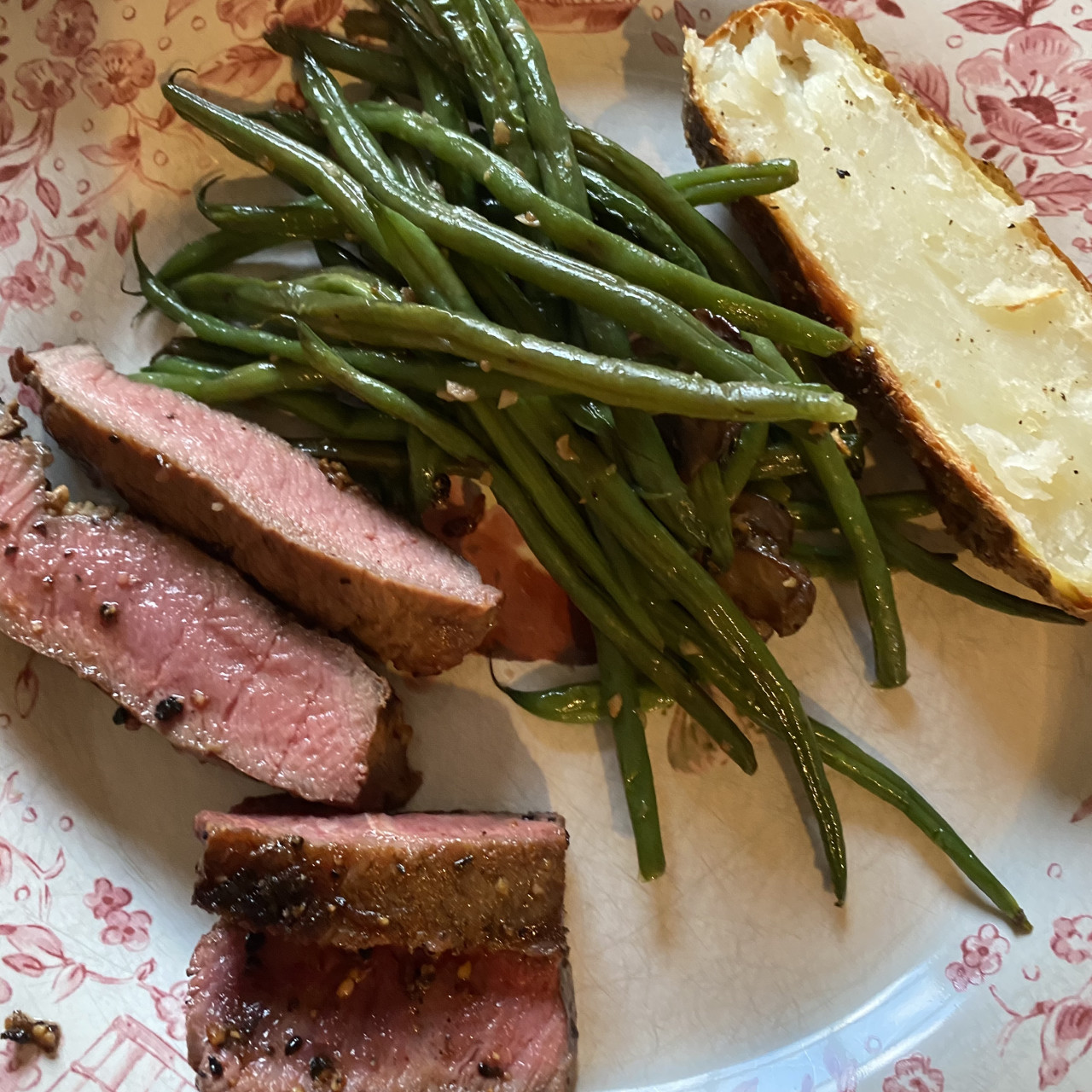 MontrealStyle Hanger (or Flat Iron Steak & Sweet Potato Frites