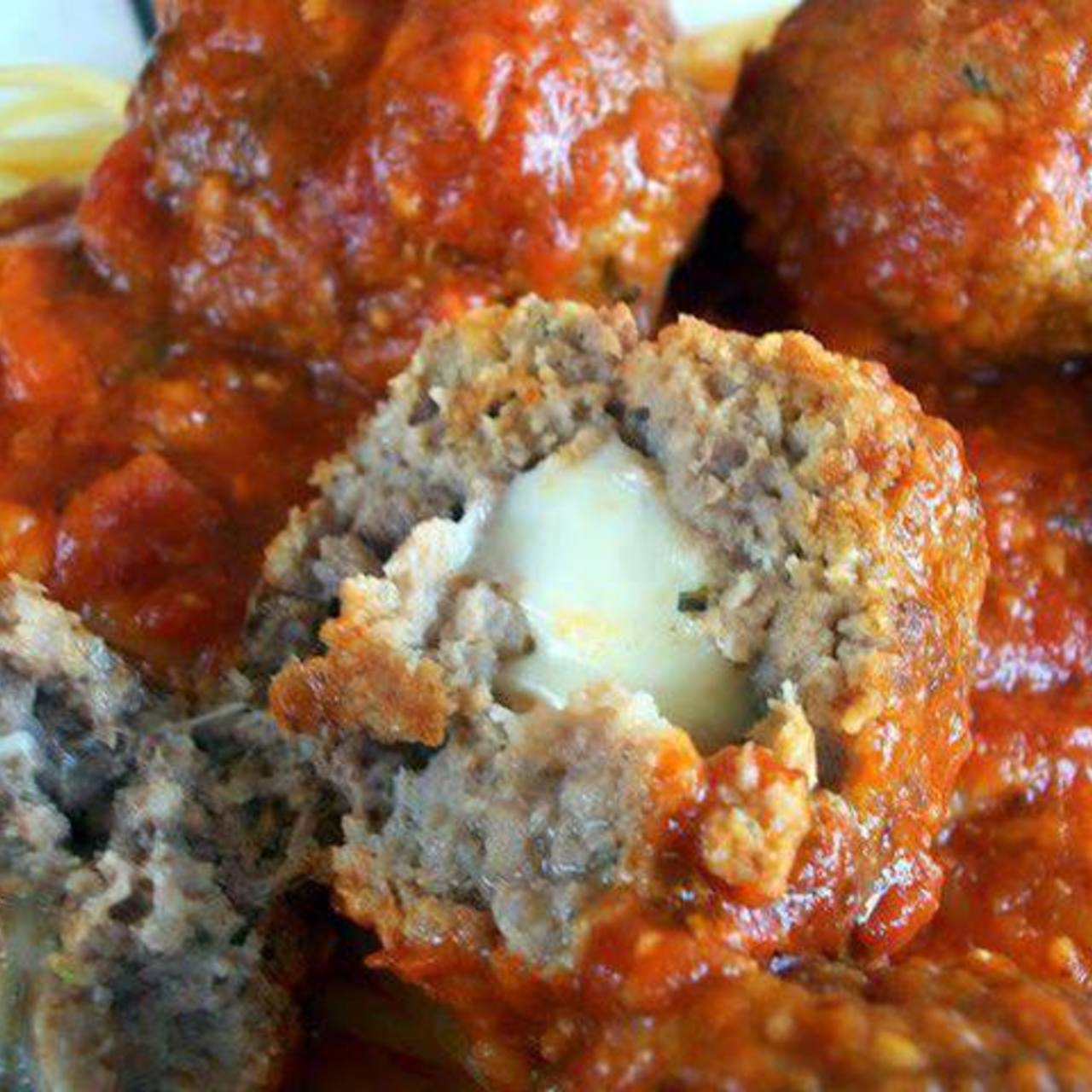 Mozzarella Stuffed Meatballs
