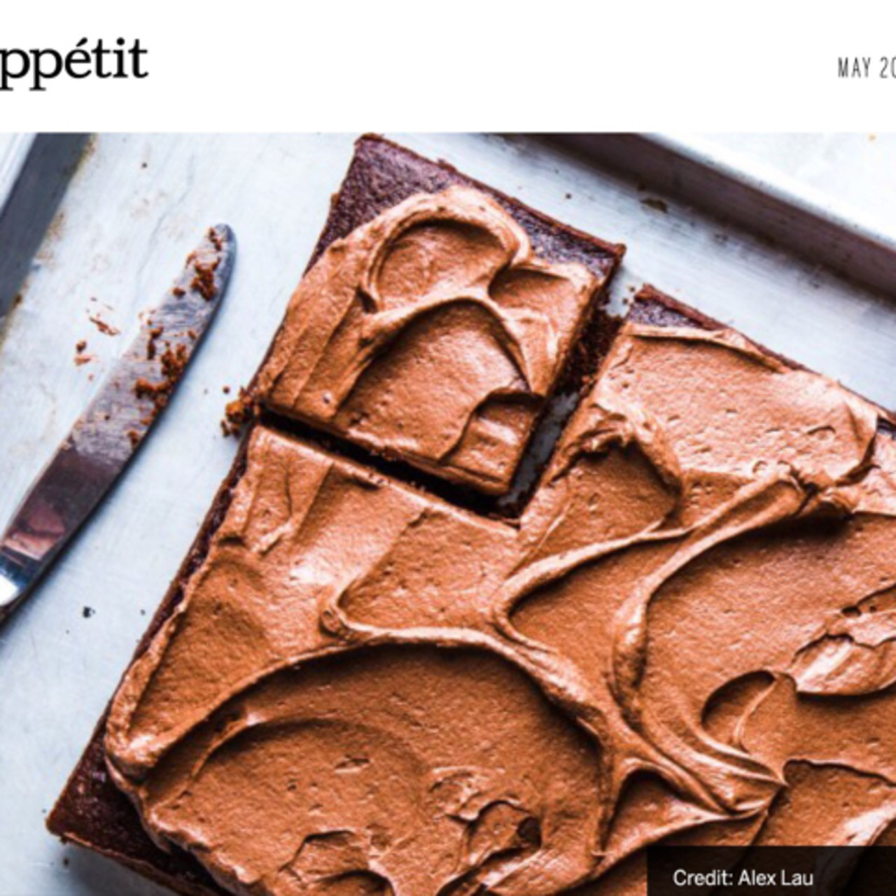 Nana's Chocolate Vinegar Cake (Bon Appétit magazine, Alaina Sullivan)