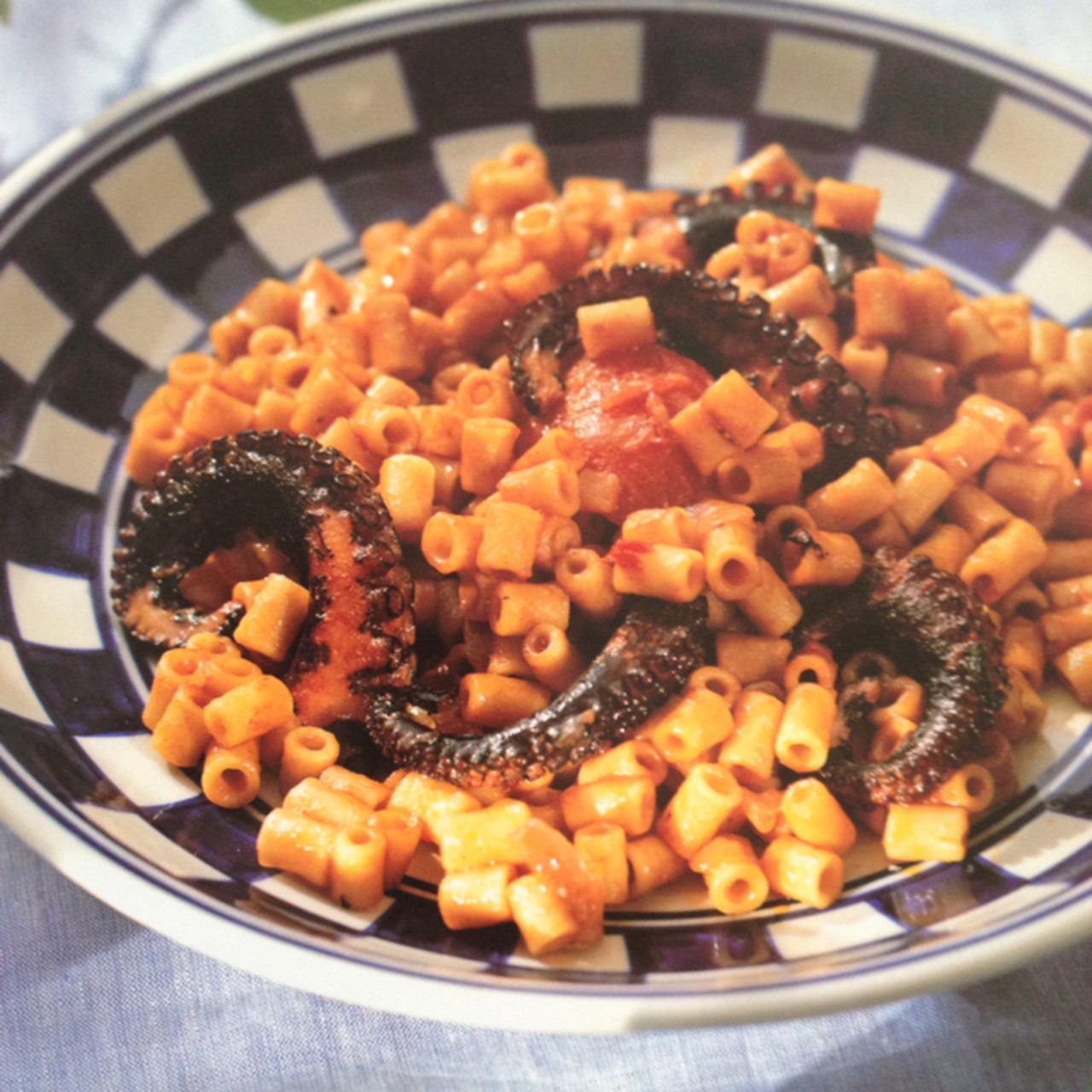 Octopus with small Greek pasta