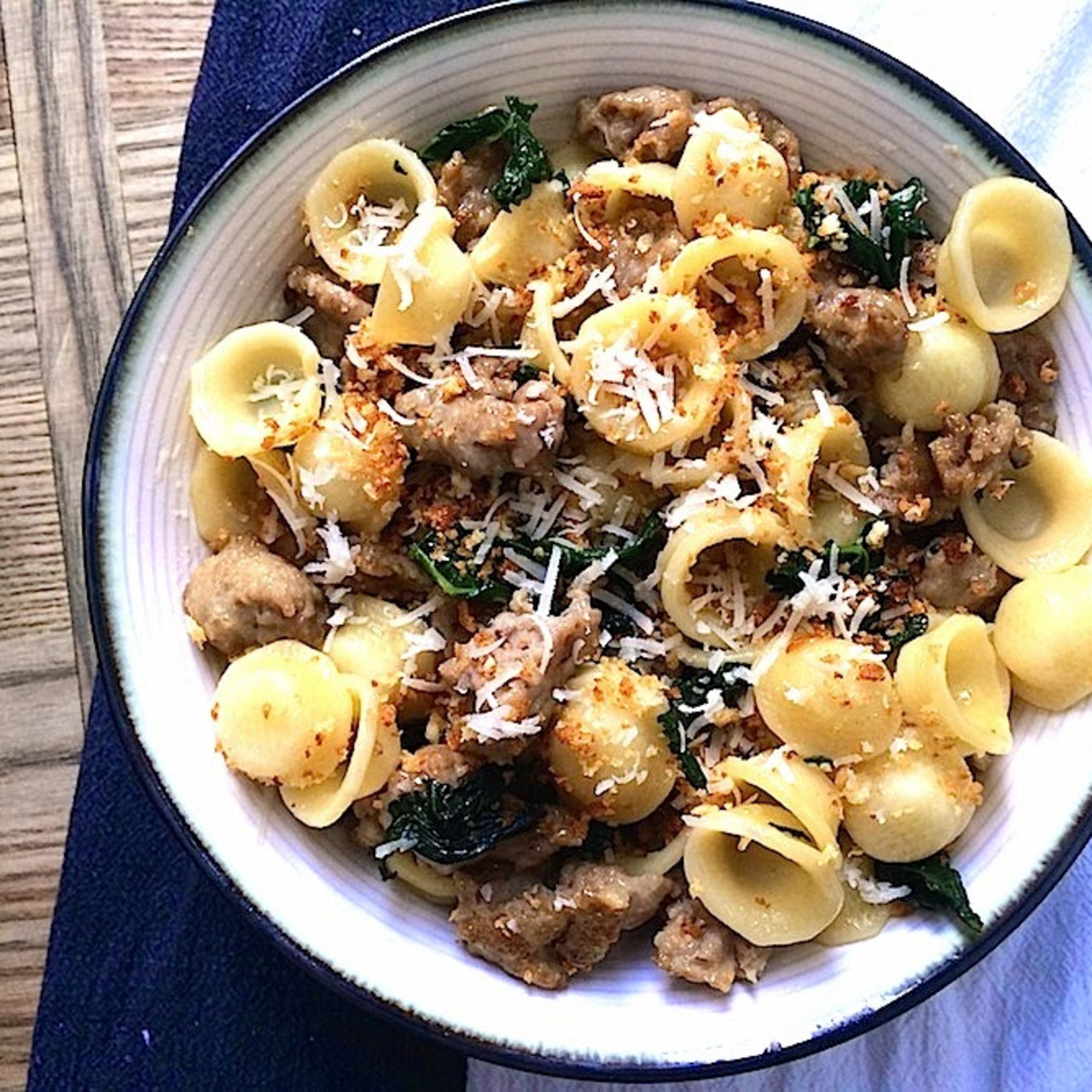 Orecchiette with Sausage & Kale