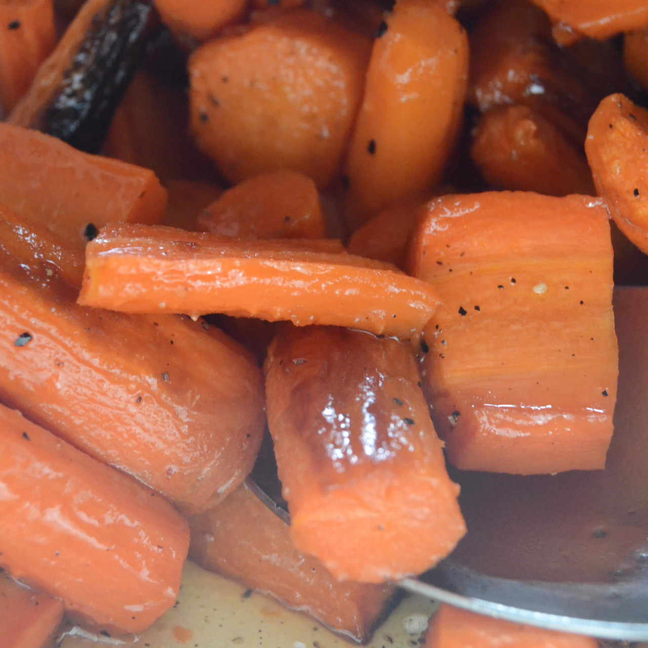 Oven Roasted Carrots with Bourbon & Honey