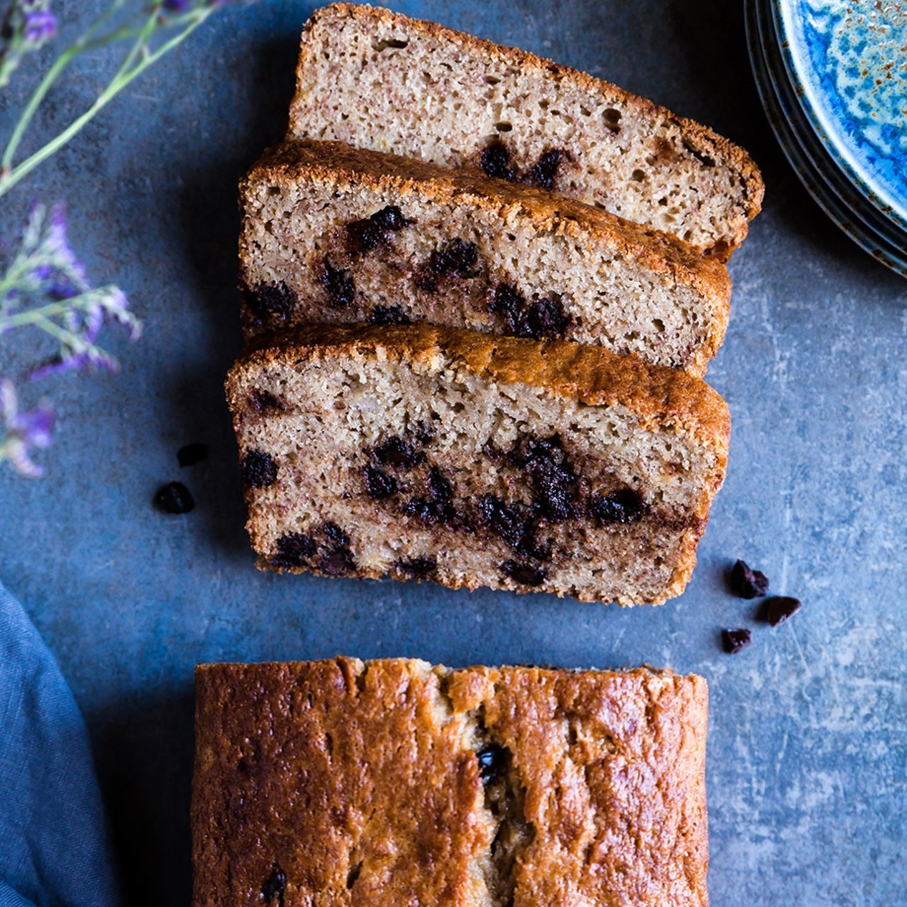 Pain aux bananes et chocolat