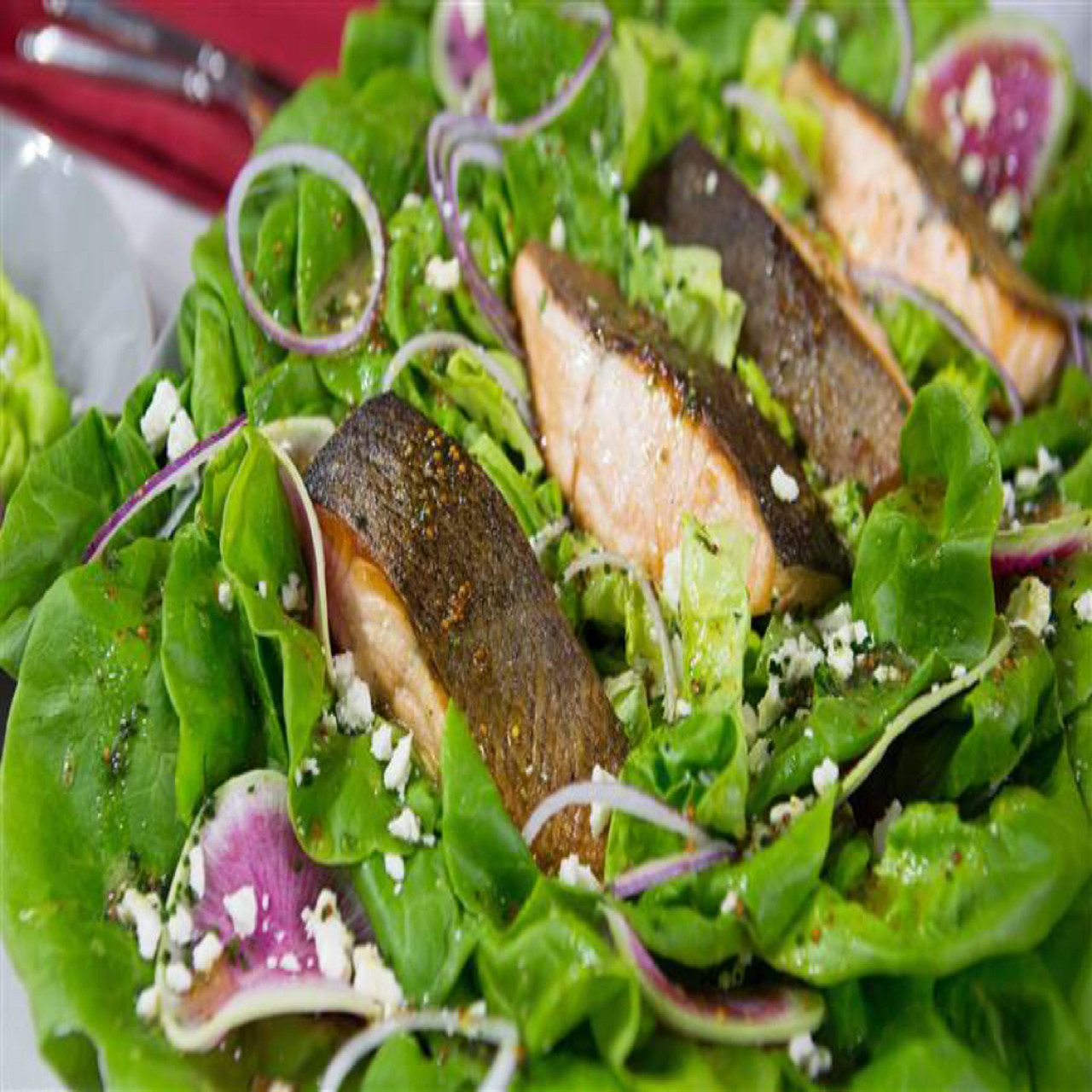 PanRoasted Salmon with Bibb Lettuce Salad