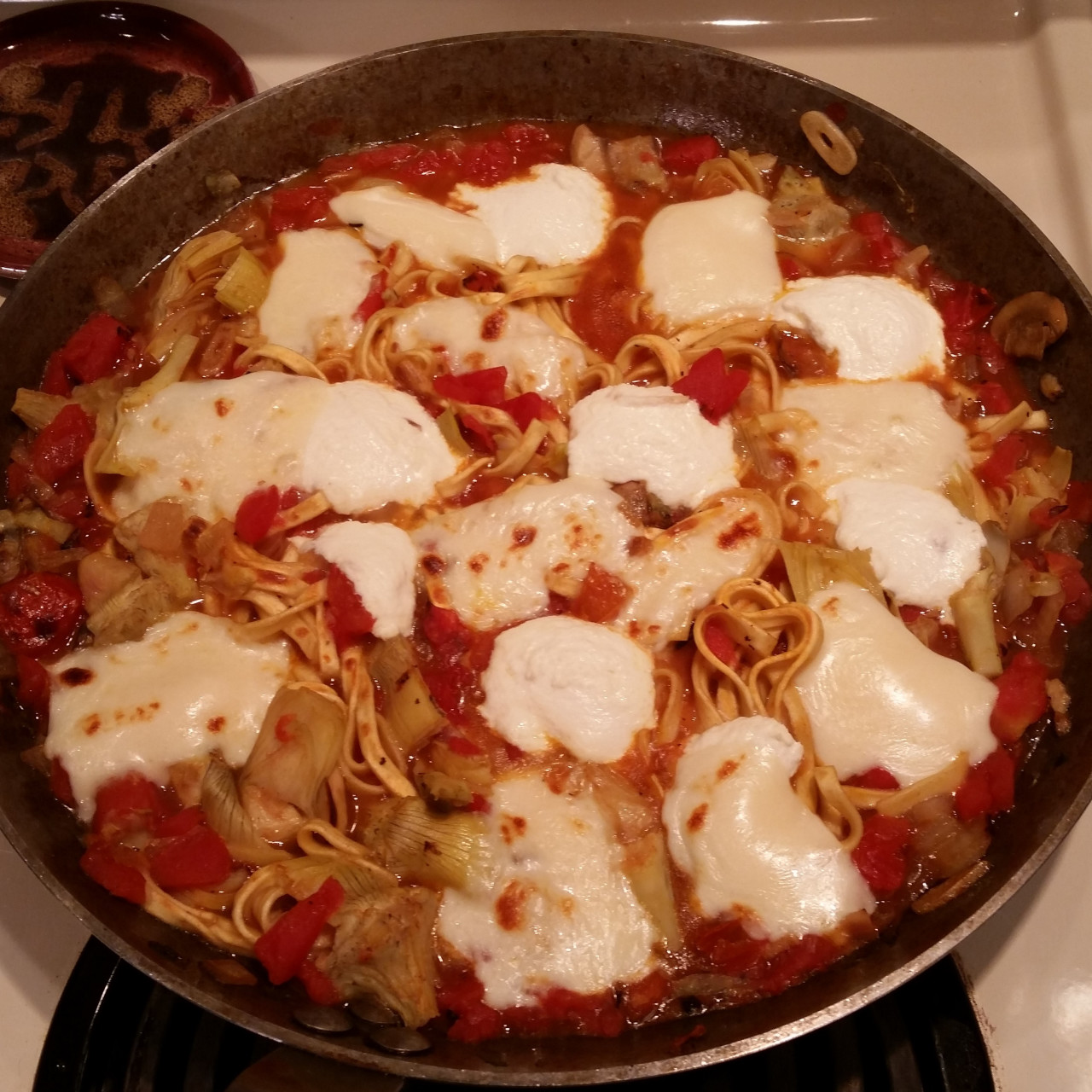 Pasta with ricotta & artichokes