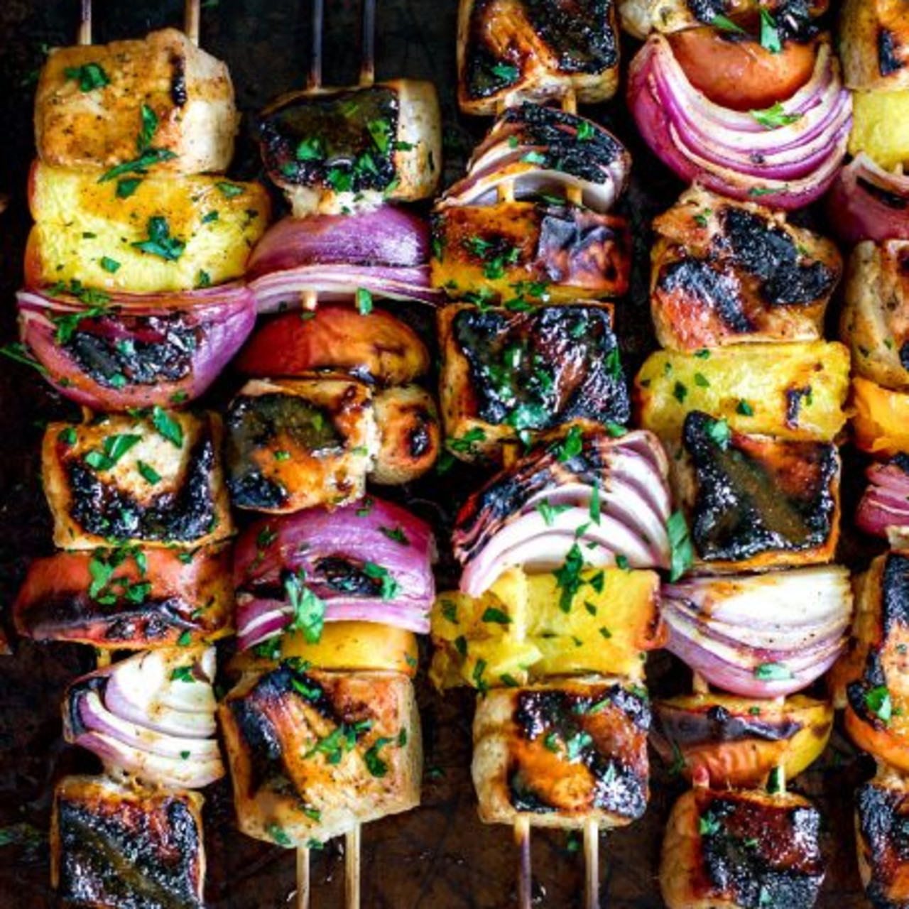 Peach Pork Kabobs