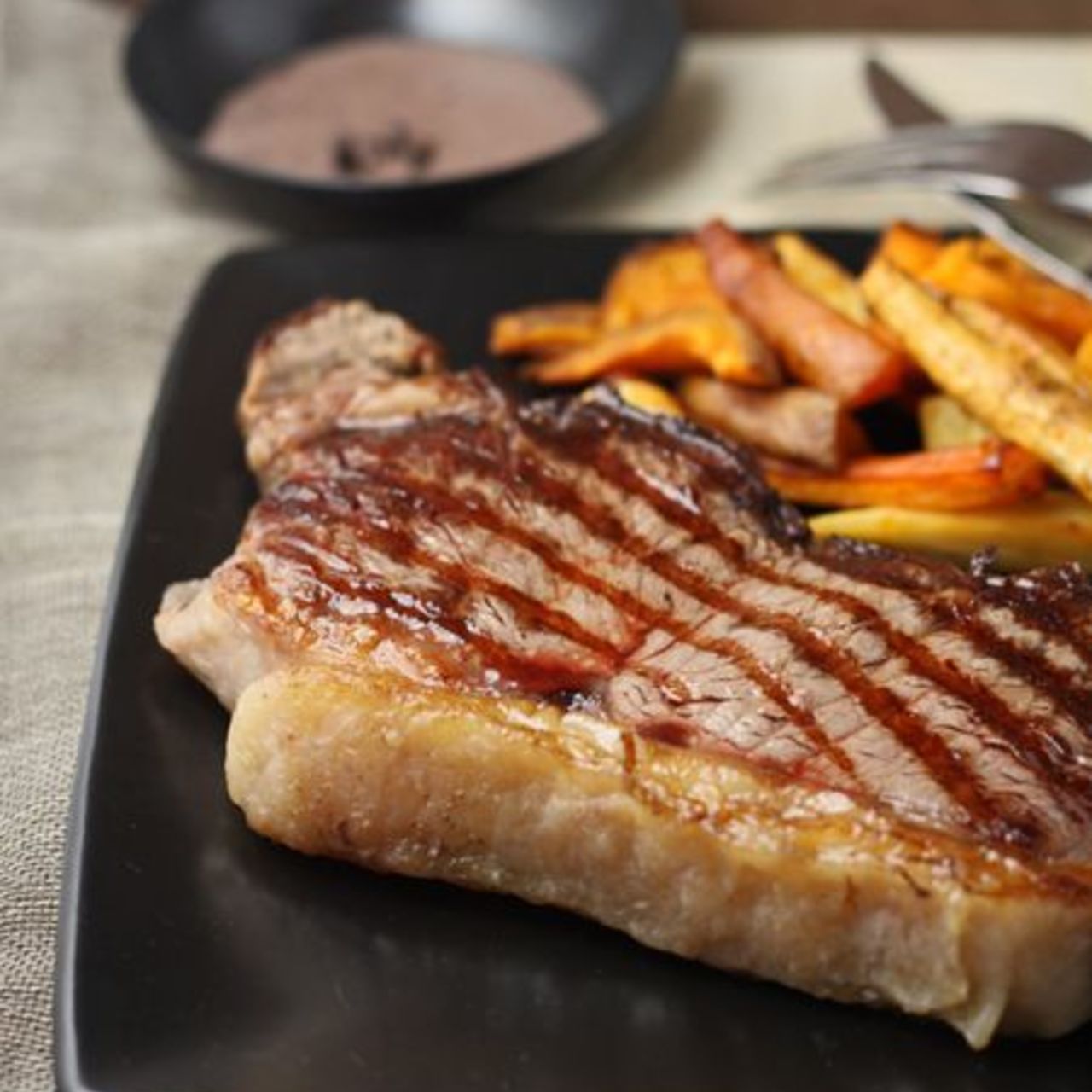Perfect Sirloin Steak with Tasmanian Pepper Sauce