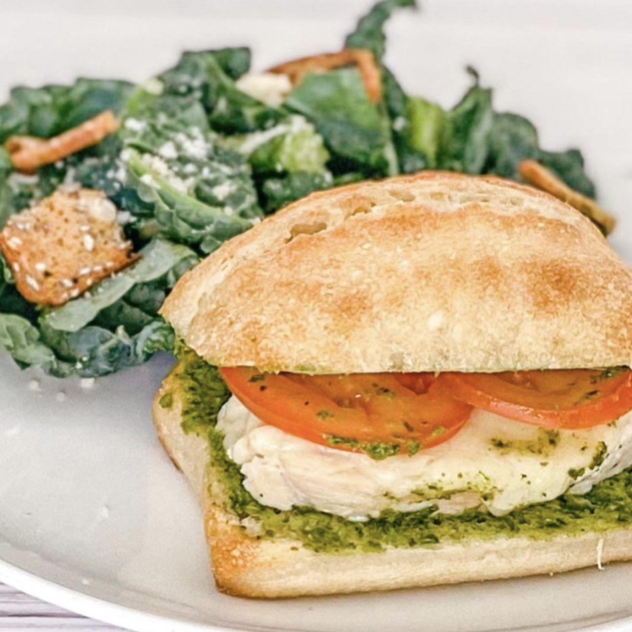 Pesto Caprese Chicken Sandwich