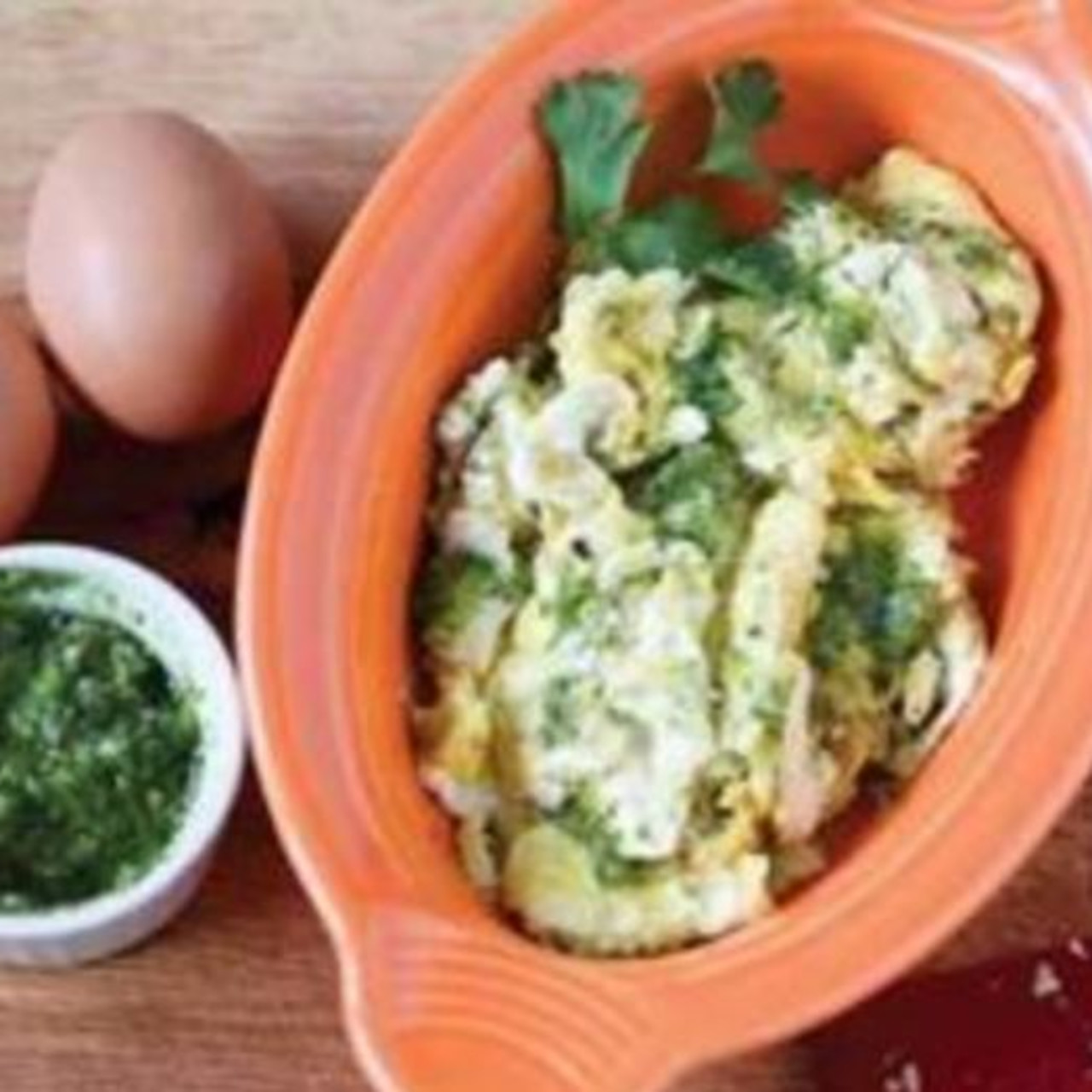 Pesto Scrambled Eggs