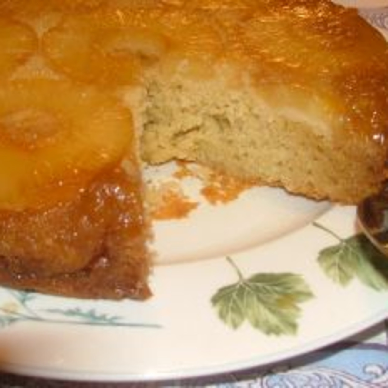 Pineapple Ginger UpsideDown Cake with Rum Whipped Cream