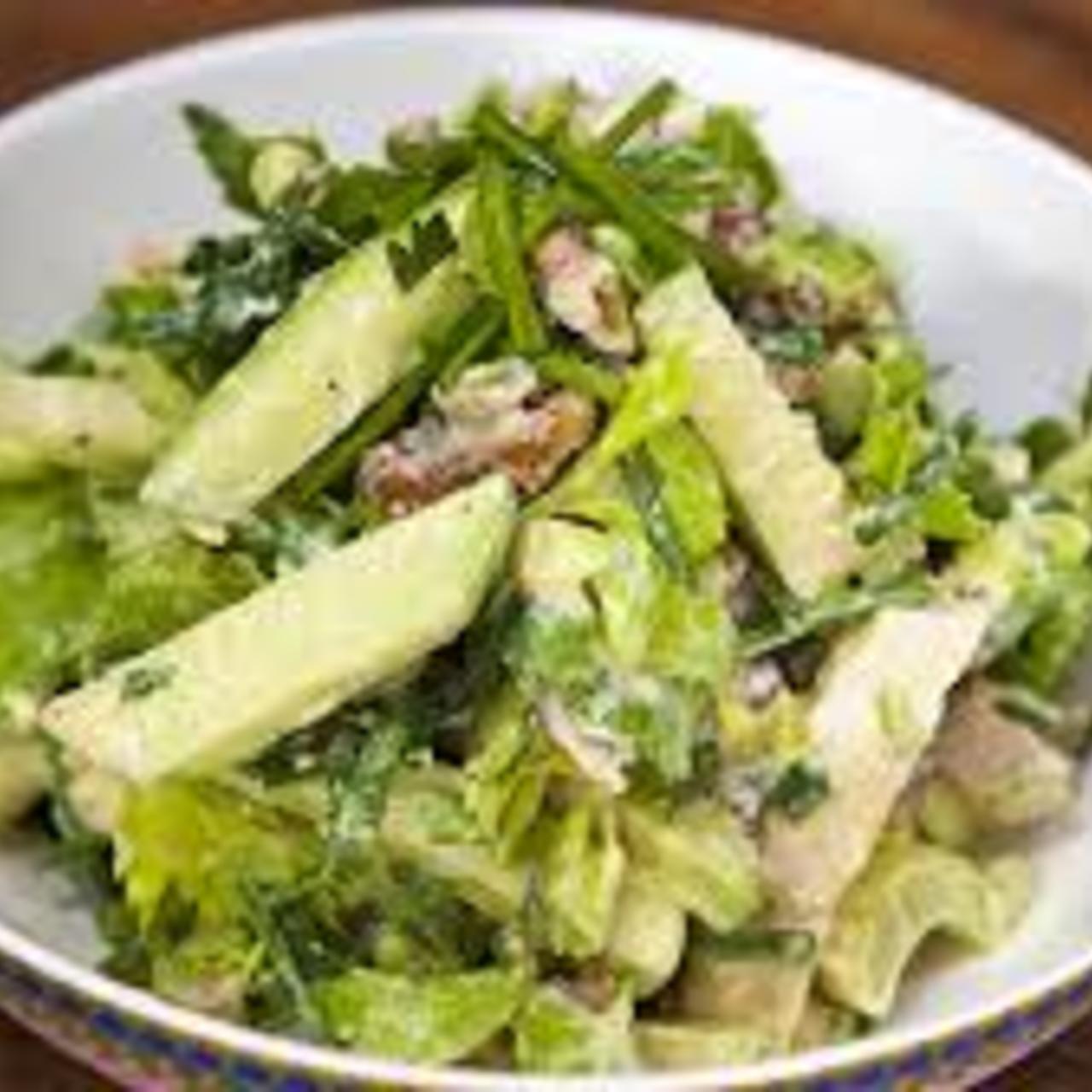 Poached Chicken Salad with Celery and Mustard Cream Sauce