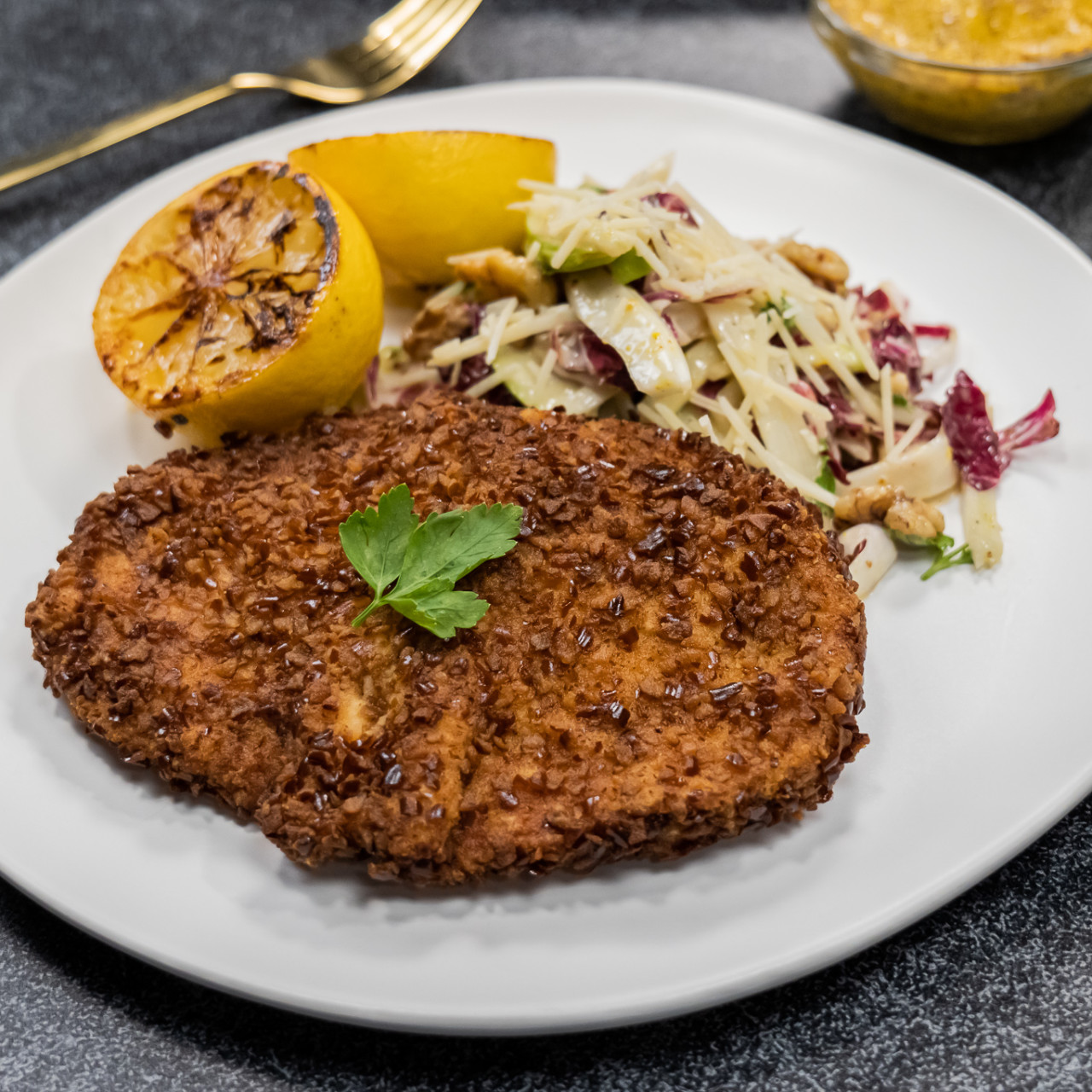 Pork Schnitzel with Beer Mustard