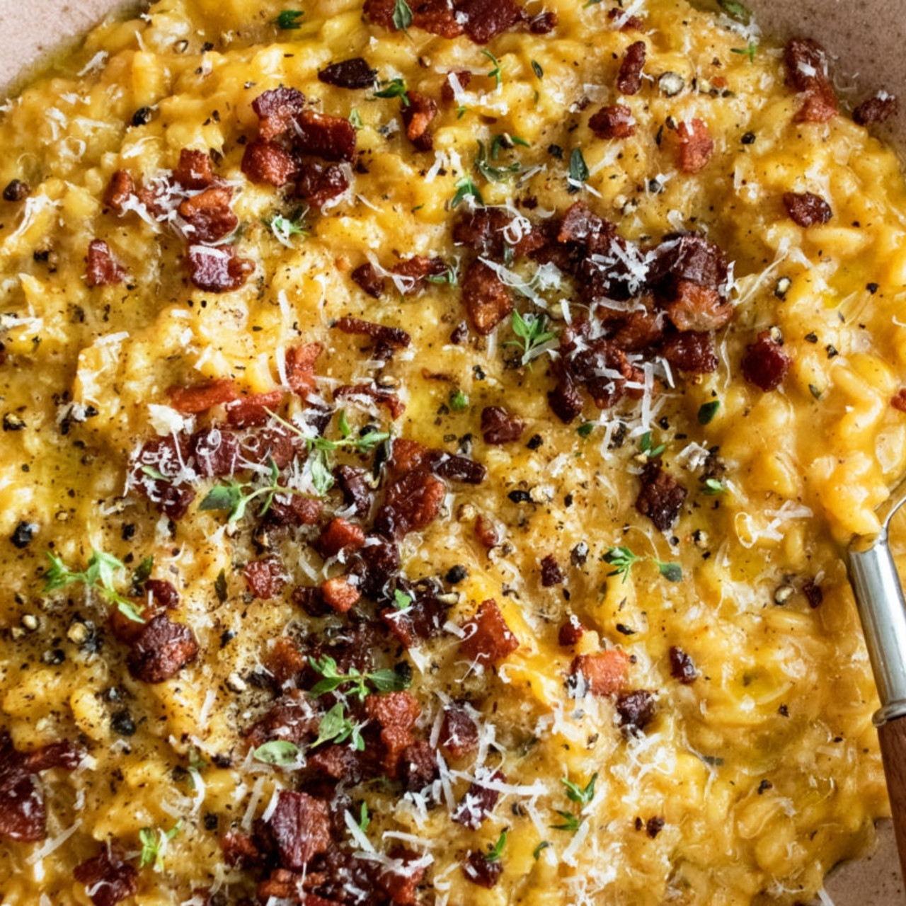 Pumpkin Bacon Risotto