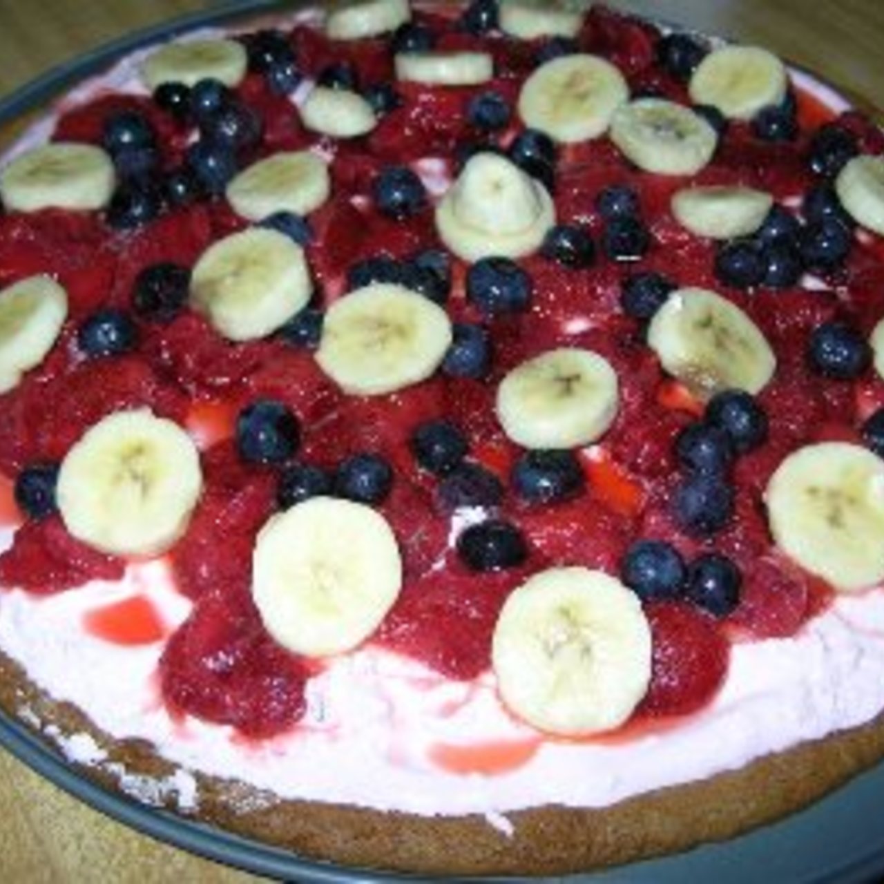 Red, White and Blue Dessert Pizza