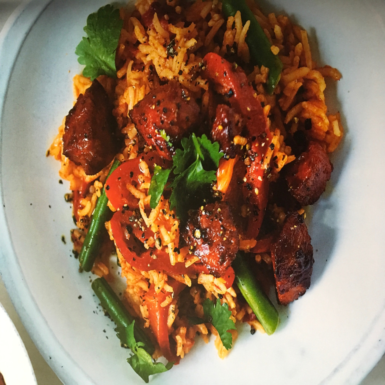 Rice chorizo, cumin and tomato rice