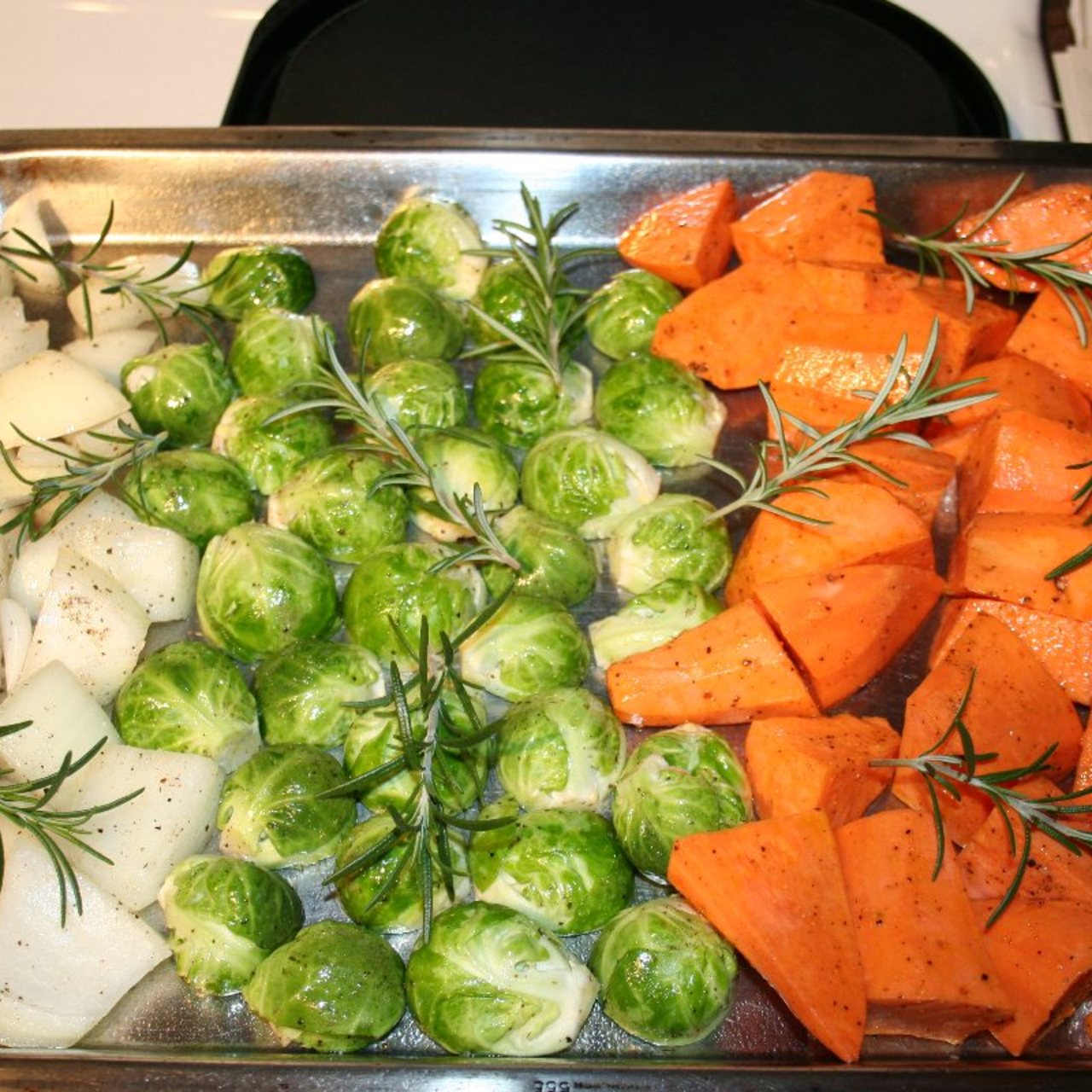 Roasted harvest vegetables with Dijon Mustard Sauce