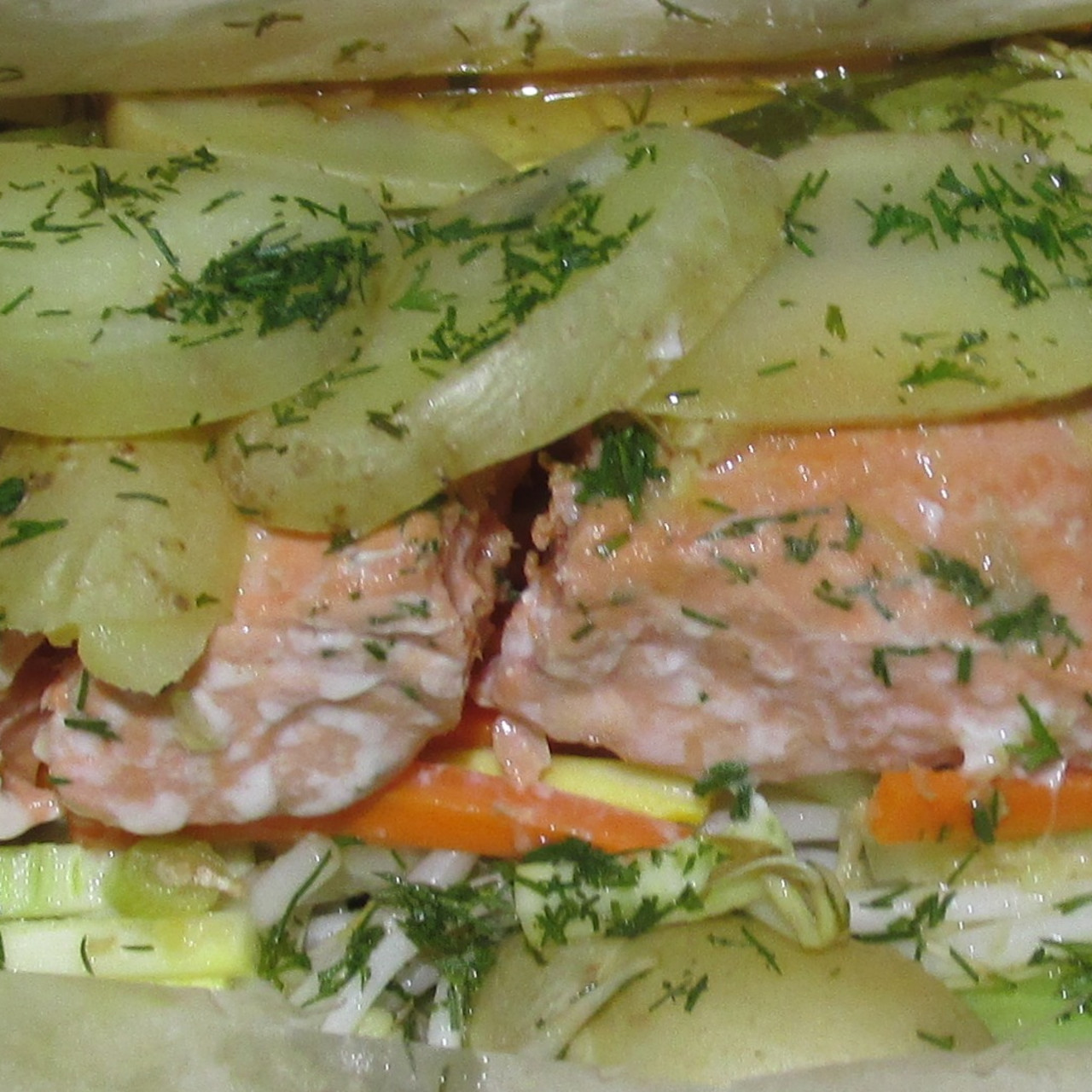 Salmon en Papillote with Ginger & Soy recipe