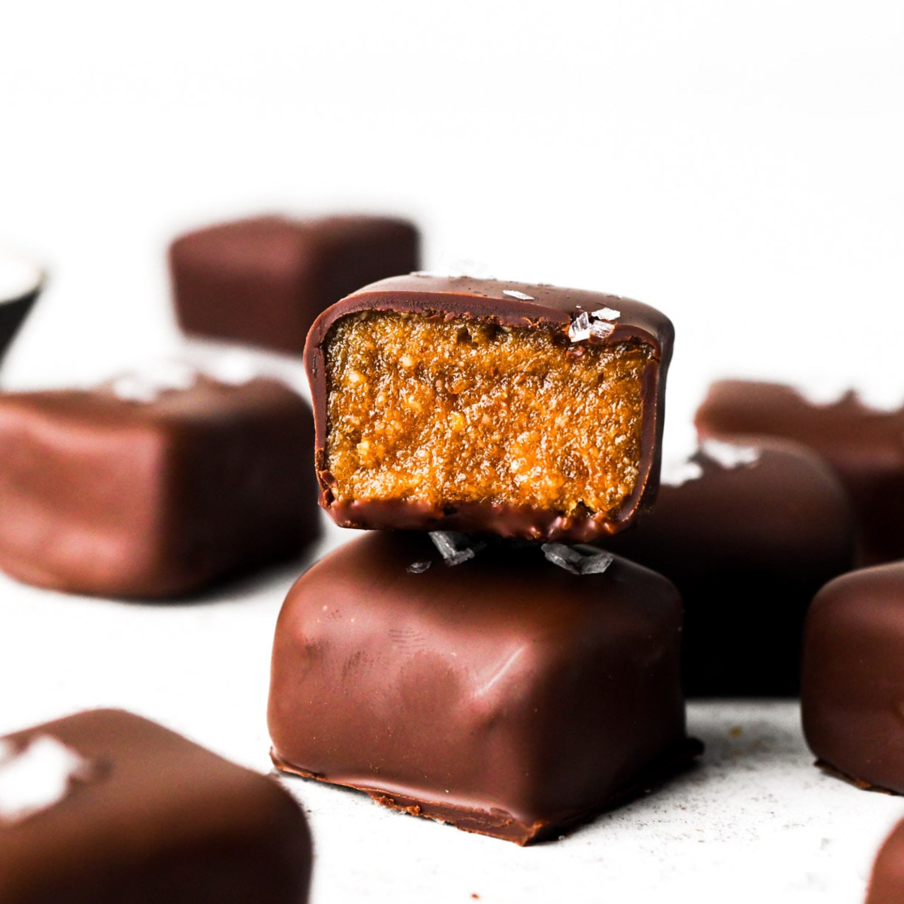 Salted Chocolate Date Caramels