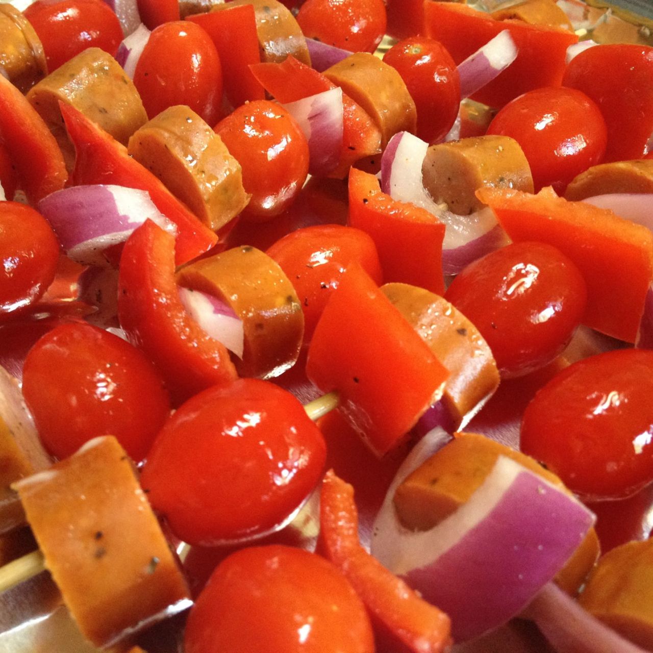 Sausage and Pepper Skewers