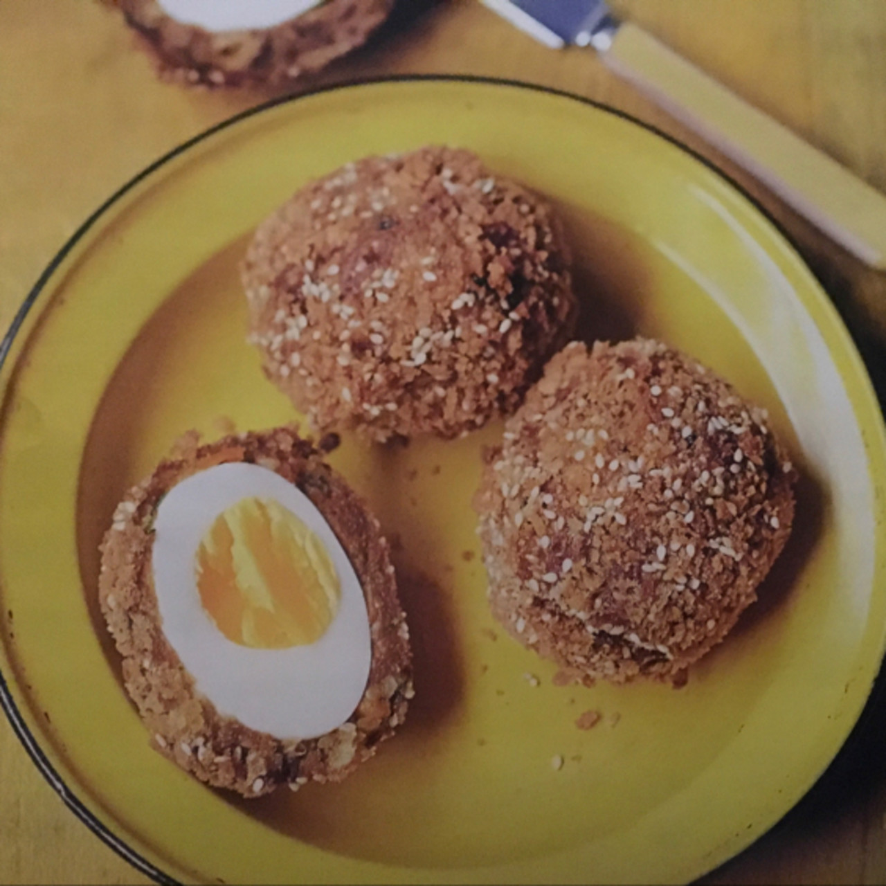 Sesame miso picnic eggs
