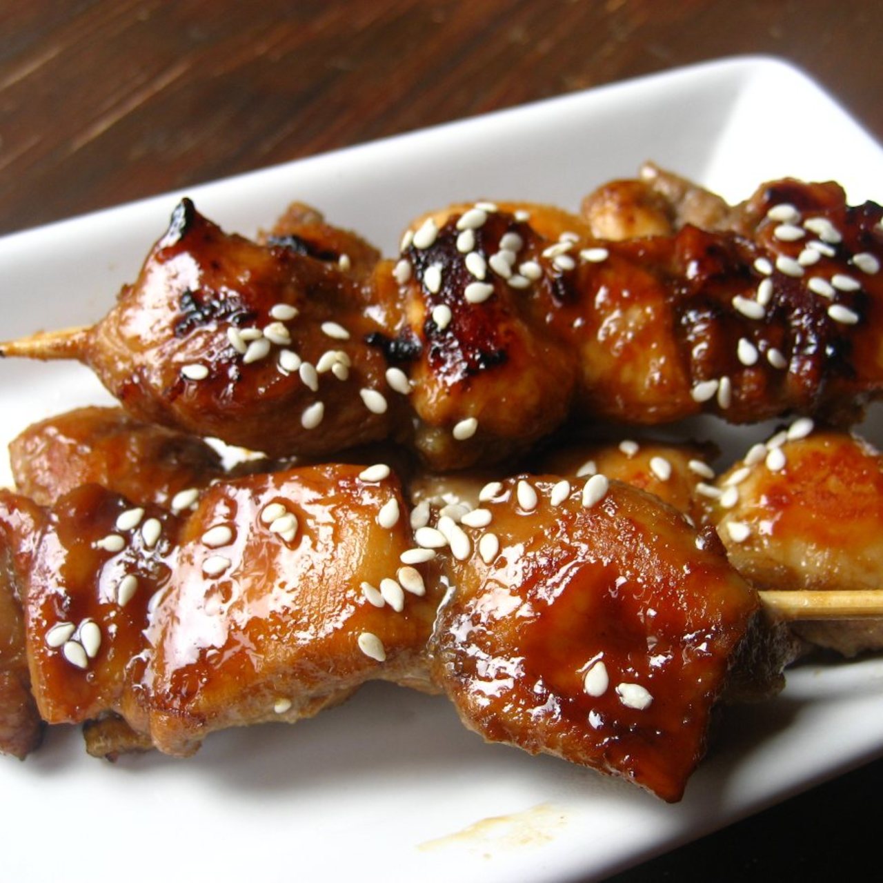 Skewered Honey-Balsamic Chicken