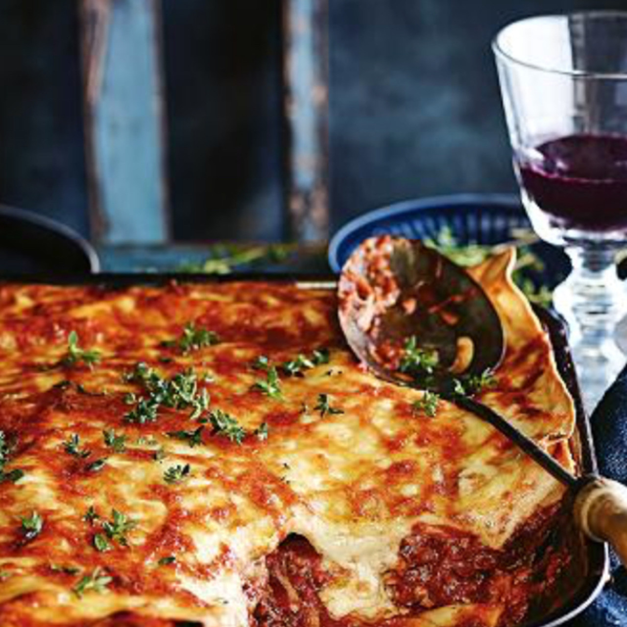 Slow cooked pork lasagna