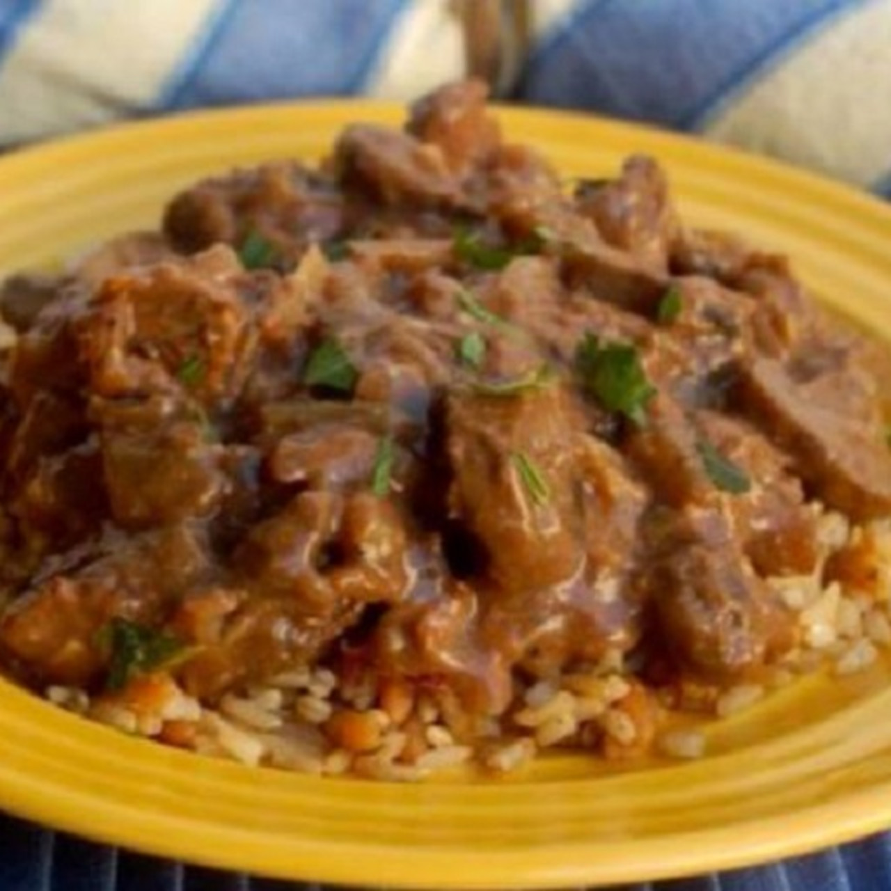 Slow cooker beef and mushrooms