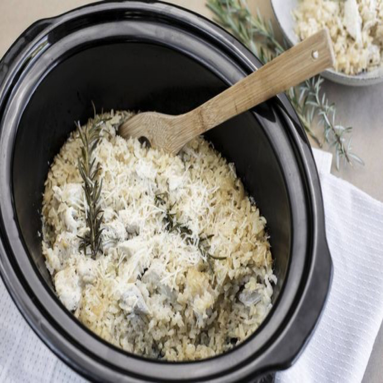 Slow cooker chicken risotto