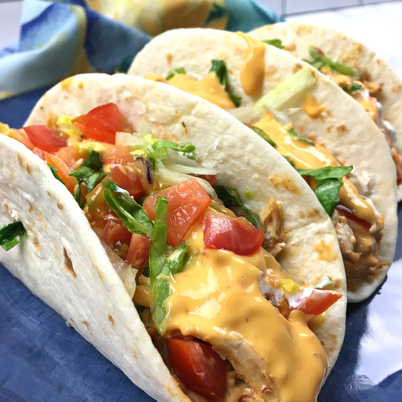 Slow Cooker Queso Chicken Taco