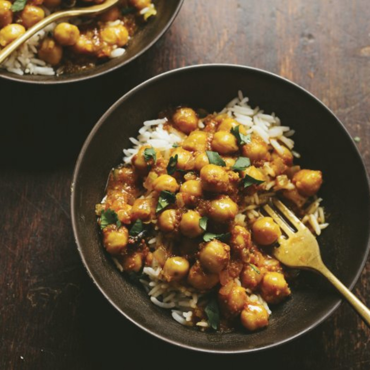 Slow Cooked Curried Chickpeas