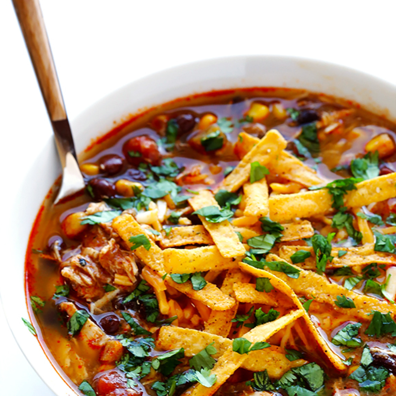 Slow Cooker Chicken Enchilada Soup