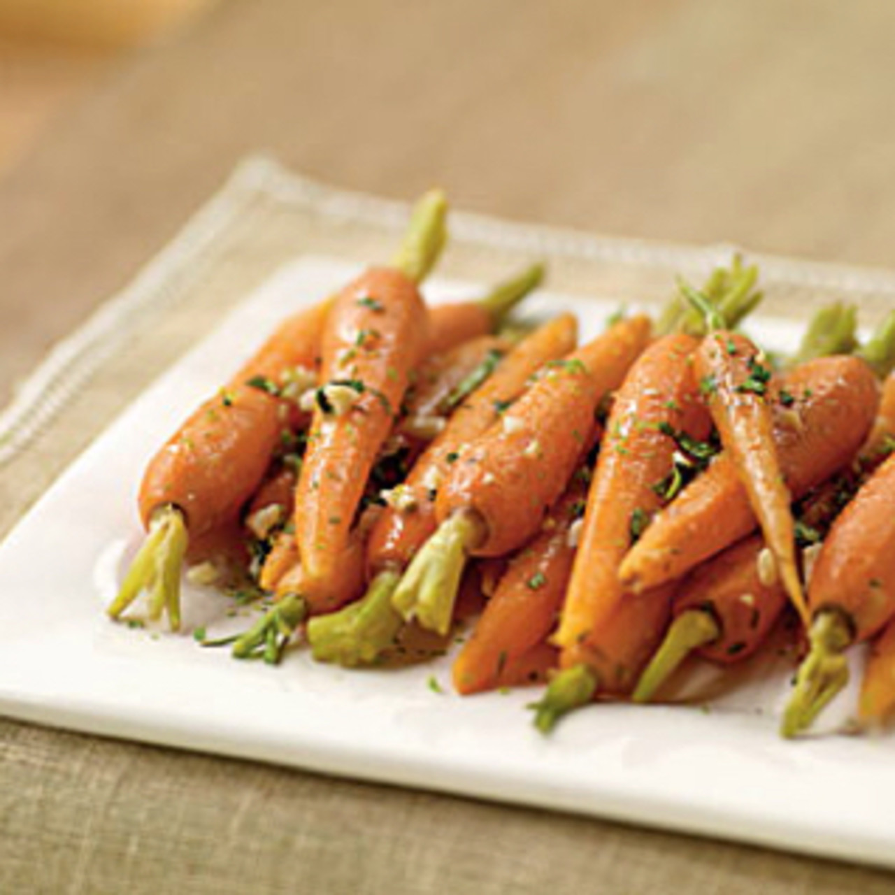 Steamed Carrots with GarlicGinger Butter